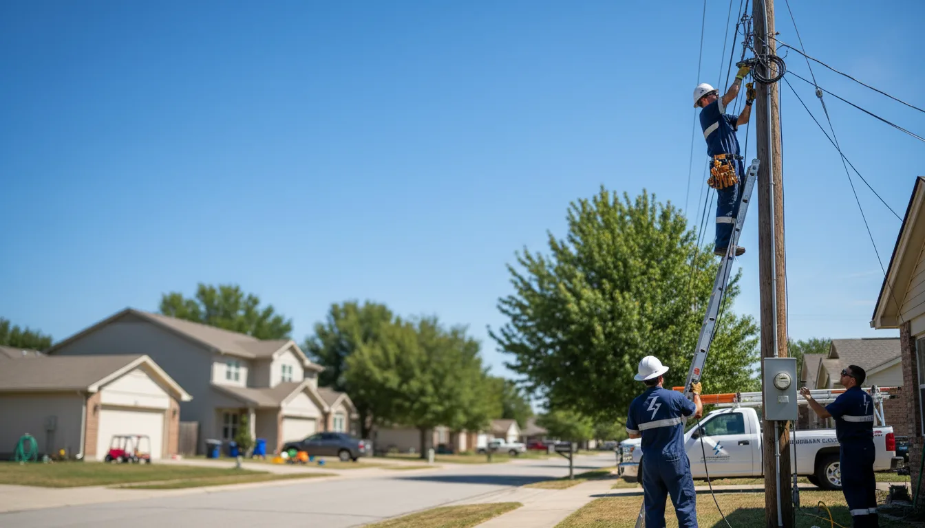 Residential electrician providing installation services in Mansura, LA